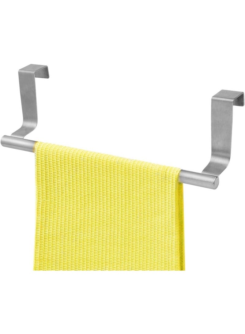 هابي هوم حامل مناشف من الستانلس ستيل لتثبيت على الباب أو دولاب المطبخ والحمام وغرفة المعيشة – مقاس 23×6.2 سم، مقاوم للصدأ والالتواء، تركيب بدون حفر، يوفر مساحة إضافية لتعليق المناشف، مناشف اليد، مناشف المطبخ، متعدد الوظائف وسهل الاستخدام والتنظيف - Image 2